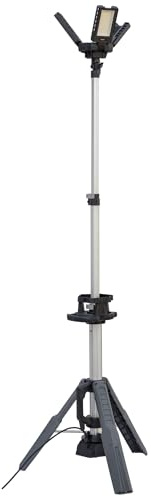 Brennenstuhl Professional Tripod LED Foco de Trabajo de Tres Cabezales 13050 T con 13500lm (con 3 focos Ajustables Individualmente, 100W, para Uso en Exteriores, Control por Bluetooth)