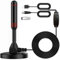 Antenne TV Intérieure Puissante, Puissante Antenne TV Intérieur de Base magnétique puissante, Réception Longue Portée à 360°, Compatible avec TV Portable 4K 1080P et Tous Les TV