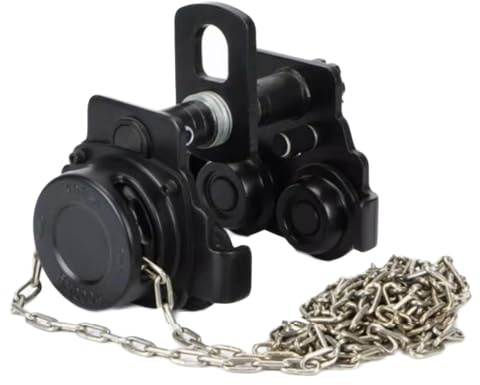 OABIWEGH Heavy-Duty Manual Chain Trolley 1/2/3/5 Ton Capacity, Gantry Crane Trolley I-Beam Flange Width Adjustable, Hoist Trolley With Hand Pull Chain, For Industrial And Warehouse(Size:3T)