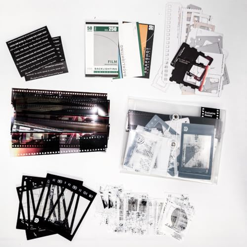 94 PCS Scrapbooking Kit Vintage Scrapbook Paper Packs for Journaling Film Scrapbook Paper Packs Vintage Collection Washi Stickers for Journals Planners Aesthetic DIY Art Crafts Collage Album