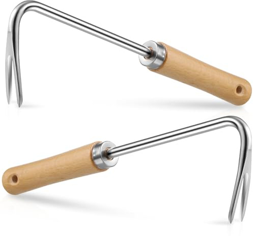 SUPVOX Estirpatore di Erbacce in Acciaio con Manico Ergonomico Attrezzo da Giardino per Rimozione di Vegetazione e Cardi Strumento Manuale per Cura Piante