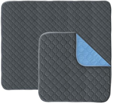 Empapadores Cama Adultos Lavables, Empapadores Bebe Reutilizables, Pack 2 Protector Colchon, Almohadillas de Incontinencia, Adecuada para el Cuidado de Adultos/bebés/Geriátricos, pañal para Mascotas