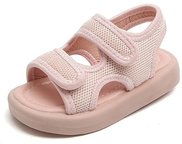 Generisch Sandales de sport pour fille 30 - Chaussures d'apprentissage - Doublées - Légères - Sandales de fête respirantes - Sandales antidérapantes - Résistantes à l'abrasion - Sandales plates