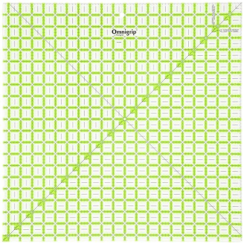 Omnigrip Non-Slip Square Quilting Ruler, Cuts 20-1/2 x 20-1/2 Fabric