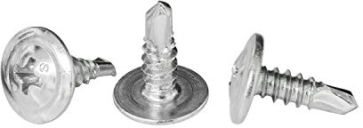 #8 x 1/2 Phillips Modified Truss Head Self-Drilling Tek Screw, Zinc-Plated Steel for Sheet Metal Attaches Wire Lath to Metal Studs - Box of 100
