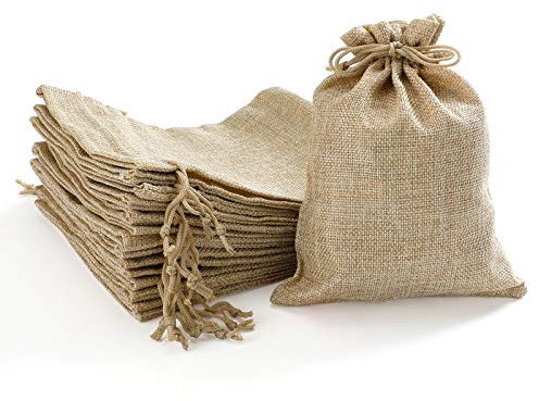 Homealexa 24 Stücke Jutebeutel Jutesäckchen Jute Beutel 15 x 20 cm Säcke für Adventskalender Tüten Schmuck Gastgeschenke und DlY Handwerk,Jutesack,Stoffbeutel zum Befüllen Weihnachten