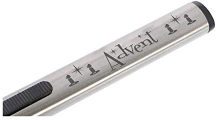 Edelstahl Stabfeuerzeug mit Gravur - Advent - (17,6 x 1,5 x 1,1 cm) - Nachfüllbar - Kerzenanzünder - Feuerzeug - Geschenkidee - STEMPEL-FABRIK