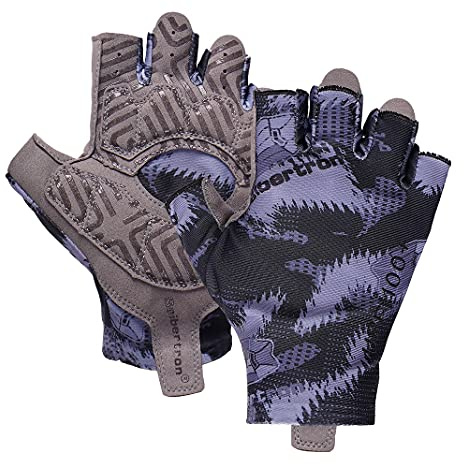 Seibertron S.P.S.G-3 Handschuhe Unisex Halbfingerhandschuhe mit UPF100+ Sonnen-/UV-Schutz, atmungsaktiv, für Biking MTB DH Road Bicycle, stoßdämpfende Gel-Pads, rutschfeste Druckhandschuhe Schwarz M