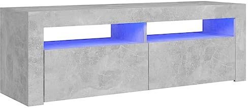 vidaXL TV Cabinet with LED Lights Concrete Grey 120x35x40 cm