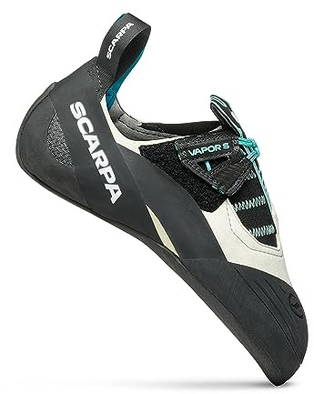 SCARPA Women's Vapor S Rock Climbing Shoes - Dust Gray/Aqua - 6-6.5