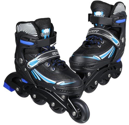 BESPORTBLE 1paar Inline Skates Für Erwachsene Und Verstellbar Geeignet Für Frauen Und Männer Mit Praktischer Tragetasche Für Inline-Hockey Und Freizeitsport