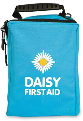 82 Piece Children's First Aid Kit | Eco Friendly Daisy First Aid Premium Travel | Paediatric, Family First Aid Kit for Home and Holiday. Essentials for Toddlers | Recycled Material Zip Up Case
