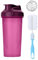 FGTOPBY Protein Shaker, coctelera para proteínas de 600 ml, deportiva con mezclador para fitness, batido portátil para entrenamiento, batidos de proteínas, sin BPA (morado)