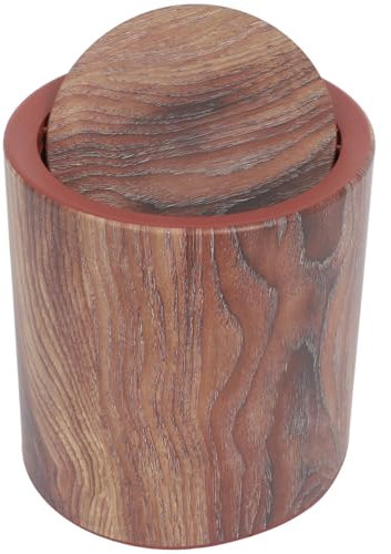 TOGEVAL Cubo de Basura de Madera con Tapa Abatible Papelera Moderada para Cocina Oficina y Hogar Diseño Elegante y Duradero Contenedor de Desechos Práctico y de Mantener