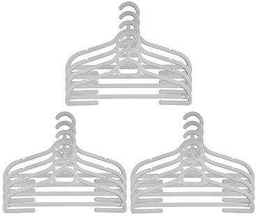 Junior Coat Hangers Non-Slip Children’s Hangers – 100% Recycled Plastic Kids Clothes Hangers with Trouser Grip & Hanging Hooks – Durable & Eco-Friendly – Grey - 12-pack