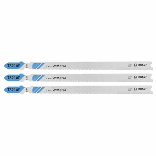 Bosch T321AF3 3 pc. 5-1/4 in. 21 TPI Speed for Metal T-Shank Jig Saw Blades
