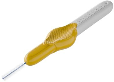 25 Stoddard ICON Interdental Brushes. Value Pack. All with extendable Handles. Choose from Four Different Sizes Floss, Toothpick, Plaque, Tartar Removal Oral Hygiene Dental Brush - Yellow 0.7 mm
