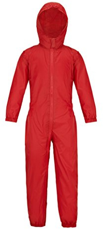 Wetplay Puddle Splash Suit Waterproof All In One Kids Rainsuit Childrens Childs Boys Girls (5-6 Years, Red)