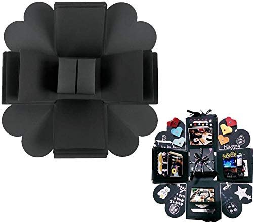 Bprtcra DIY Explosion Box, Handgemachte Überraschung Explosion Geschenkbox Liebe Erinnerung, Scrapbooking Fotoalbum Geschenkbox für Geburtstag Valentinstag Hochzeit