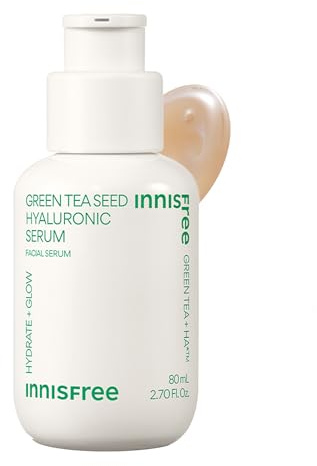 innisfree Green Tea Seed Hyaluronic Serum with Panthenol and Niacinamide, Korean Face Serum for Hydration and Glow