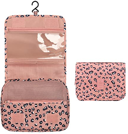 PATILWON Hanging Wash Bag Toiletry Bag for Women - Foldable Washbag Cosmetics Toiletries Organizer, Waterproof Wash Bag for Female Girls and Kids Travel