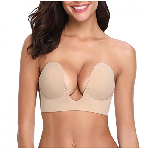 Modaworld Klebe BH Push up BH Rückenfrei Unsichtbar BH Selbstklebender Silikon BH Damen für Rückenfreies Kleid Abendkleider, Ballkleider, Brautkleider