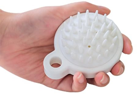 Kopfhaut Massagebürste Nass und Trocken,Silikon Scalp Massager,Nasstrockener Kamm Kopf Gummipflege verbessert die Durchblutung für Männer Frauen Haustiere (white-s)