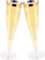 Cptoion 100er-Packung Champagnerflöten aus Kunststoff, 4,5 oz transparente Champagnerflöte, Champagnergläser aus Kunststoff mit Goldrand, Toastgläser aus Kunststoff für Hochzeitsfeiern (100 Stück)