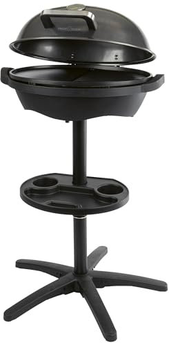 ProfiCook® Elektrogrill | Indoor & Outdoor | Rauchfrei | 2400W | Elektrogrill für Balkon | Profi-Grillplatte | Temperaturanzeige | 2in1 Stand/Tischgrill elektrisch | Grill elektrisch | PC BQS 1303