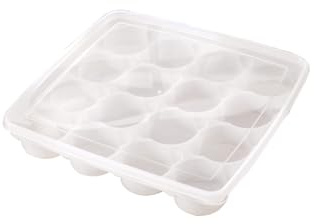 SHINEOFI Organisateur de Rangement Alimentaire Transparent à Compartiments pour Réfrigérateur Boîte à Cupcakes et Sushi Couvercle