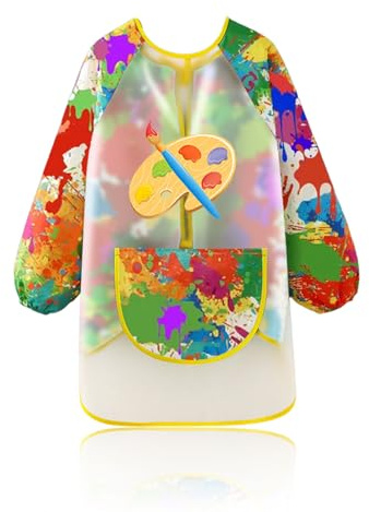 Bata de pintura escolar de 1ª clase, delantal para niños de 8 a 10 años, bata de pintura para niños de 8 a 10 años, bata de pintura para niños y niñas, a, eine Größe passt allen