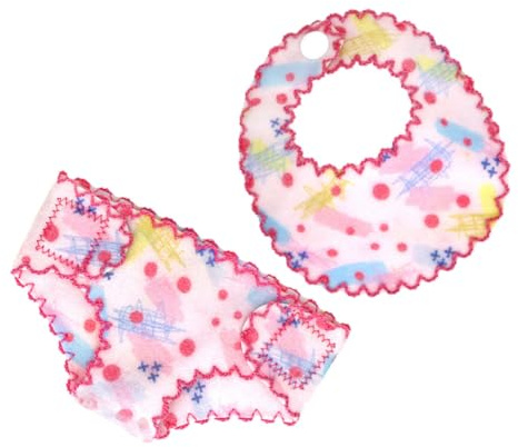 FUNOMOCYA Ropa Interior y Babero para Muñecas de Diseño Miniatura Delicado Fácil de Poner y Quitar Accesorios para Muñecas Realistas