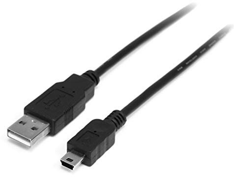 StarTech.com Cable USB de 50cm para Cámara - 1x USB A Macho - 1x Mini USB B Macho - Adaptador Negro