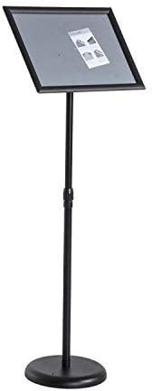 VAIIGO Infoständer Höhenverstellbar Aluminium DIN A3 Plakatständer Informationsständer Präsentationsständer Werbeständer (Schwarz, A3)