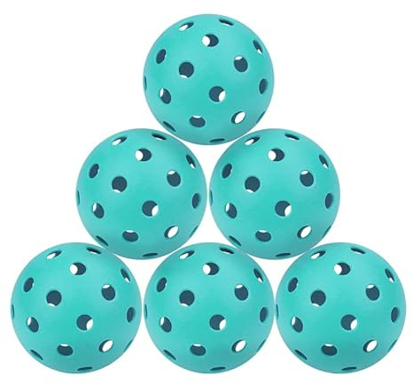 Kofull 6 Pelotas de Pickleball para Exteriores con 40 Agujeros, 6 Paquetes con Gran Durabilidad, Rebote para Cumplir con el requisito de USAPA, Color Azul