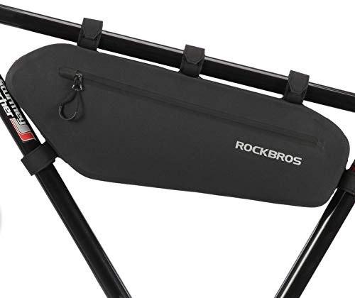 ROCKBROS Bike Frame Bag Waterproof Bike Triangle Bag Bicycle Under Top Tube Bag Corner Pouch Storage Bag Approx. 4 Litres for Cycling Accessories