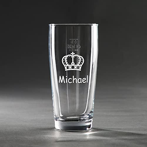 Bier-Glas mit Gravur | Bierglas 0,3 Liter individuell gravieren Lassen | Willi Glas Gravur (0,3 Liter)