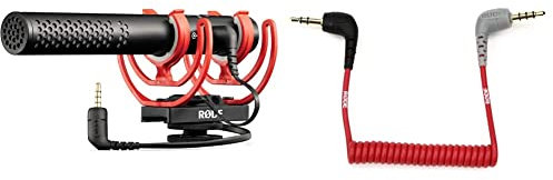 RØDE VideoMic NTG Premium On-Camera Shotgun Microphone with USB Recording, High Pass Filter, High-frequency Boost, Pad, Safety Channel & SC7 TRS to TRRS 3.5mm Patch Cable, Smartphone