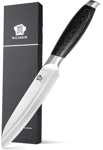 WILDMOK Coltello da utilità da 12,7 cm, coltelli da cucina piccoli ultra affilati, coltello da taglio della frutta e verdura - acciaio tedesco