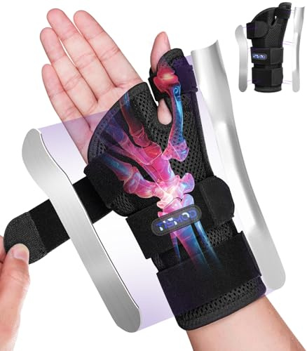 TISMOD Tumskena, bandage med tumstöd, handledsskena med tumskena, för artrit, stukningar, seninflammation, bandskador, karpaltunnelsyndrom, tenosynovit från De