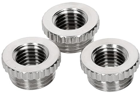 Kalitec D6716123 Reducción moleteada de latón M16/M12, 3 unidades, reductor de rosca, rosca interior M12, rosca exterior M16, IP68