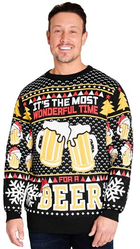 Get Trend Jumper for Men M-2XL, Knitted Crew Neck Christmas Sweatshirt, Warm Winter Pullover Sweater, Gifts for Men (2XL, Multi)
