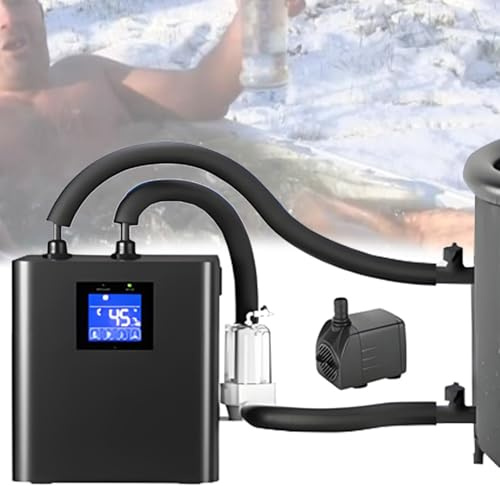 DOZPAL Enfriador de Agua para baño de Hielo - Enfriador de inmersión fría 0.3P con Bomba y Filtro, mangueras aisladas Que mejoran, Enfriador de Agua de recuperación para Atletas