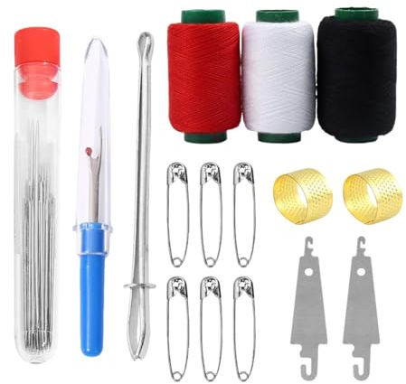 Aiguilles À Coudre En Acier - Set de Fournitures de Broderie de 34 | Aiguilles En Acier Pour Couture Et Broderie Avec Grand Chas - pour Professionnels Grand-mère Amis Maison Voyage Studio Dortoir Camp