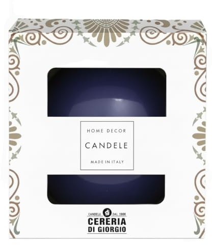 Cereria Di Giorgio - Candela Sfera decorativa laccata - Diametro 10 cm - Colore Blu notte - Durata 49 Ore - Confezione Regalo - Home Decor Collection - Artigianale