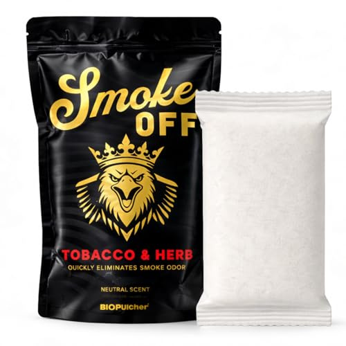 Tobacco and herb smoke odor eliminator gel bar, neutral scent for home, car, office and smoking lounges - Biopulcher Smoke OFF.