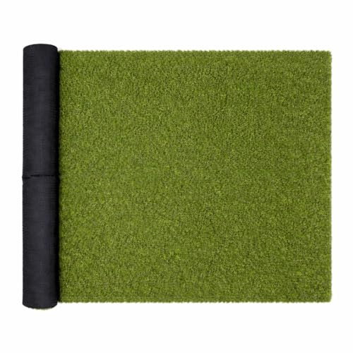 Acomoda Textil – Césped Artificial Alta Densidad 7mm para Interior Exterior. Rollo Hierba Sintética con Orificios Drenaje y Fácil Instalación para Jardín, Terraza, Piscina (Altura 7mm, 2x10m)