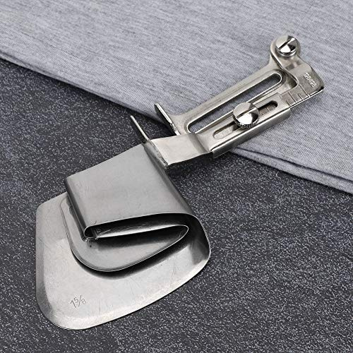 KIMISS Bordatore Universale per Macchina da Cucire, Piedino per Punto Annodato, Accessorio per Bordare l'orlo Arrotolato, per Cucito Industriale Domestico, Accessori Efficienti (4 cm)