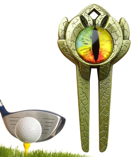 Herramienta de divot y marcador de pelota, diseño robusto y compacto de aleación 3D, bola de golf para retoques, tenedor de pitch para golfistas, familiares, amigos, mujeres, hombres, cuidado de