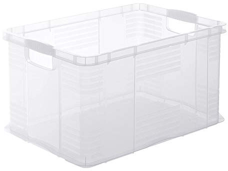 Rotho Agilo Aufbewahrungsbox 55l, Kunststoff, Transparent